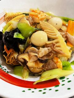 絶品!090:極旨五目餡かけ固焼きそば-レシピのメイン写真