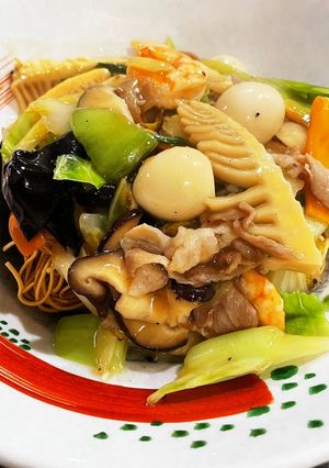 絶品！090：極旨五目餡かけ固焼きそば-レシピのメイン写真
