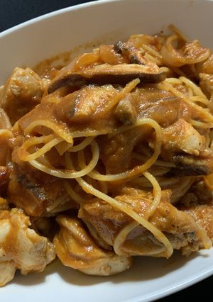 鶏もも肉のトマトパスタ(減量飯)-レシピのメイン写真