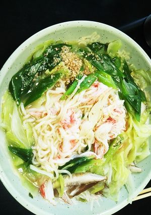 野菜たっぷり サッポロ一番塩タンメン-レシピのメイン写真