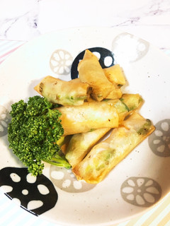 海老とアスパラ&海老とアボカド春巻2種♪-レシピのメイン写真