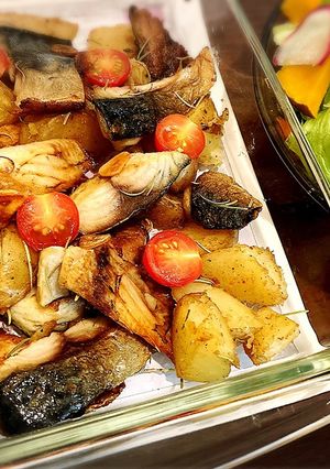 サバとポテトのガーリックローズマリー焼き-レシピのメイン写真