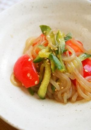 糸こんにゃく・胡瓜・トマトの中華サラダ♪-レシピのメイン写真