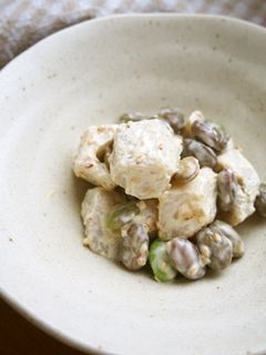 里芋・枝豆のごまマヨネーズ和え♪-レシピのメイン写真
