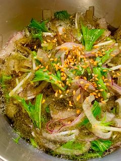 水菜と納豆昆布のネバネバ和え物-レシピのメイン写真