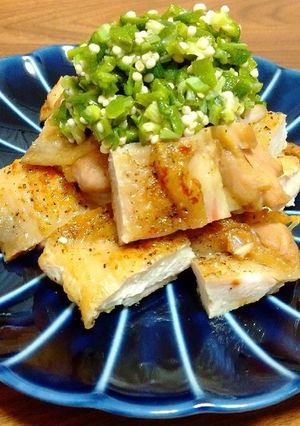 鶏肉のソテー オクラソースかけ-レシピのメイン写真