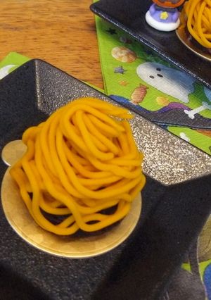 低糖質！ハロウインに！かぼちゃモンブラン-レシピのメイン写真