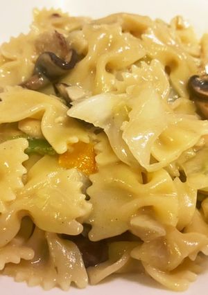 マッシュルームと野菜のクリームパスタ-レシピのメイン写真