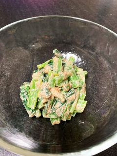 さっと副菜!小松菜の明太マヨ和え-レシピのメイン写真