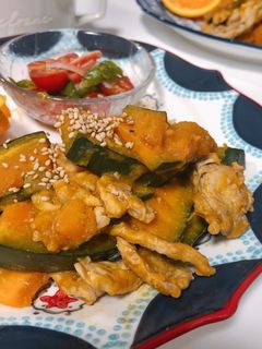 かぼちゃと豚こまの味噌炒め-レシピのメイン写真