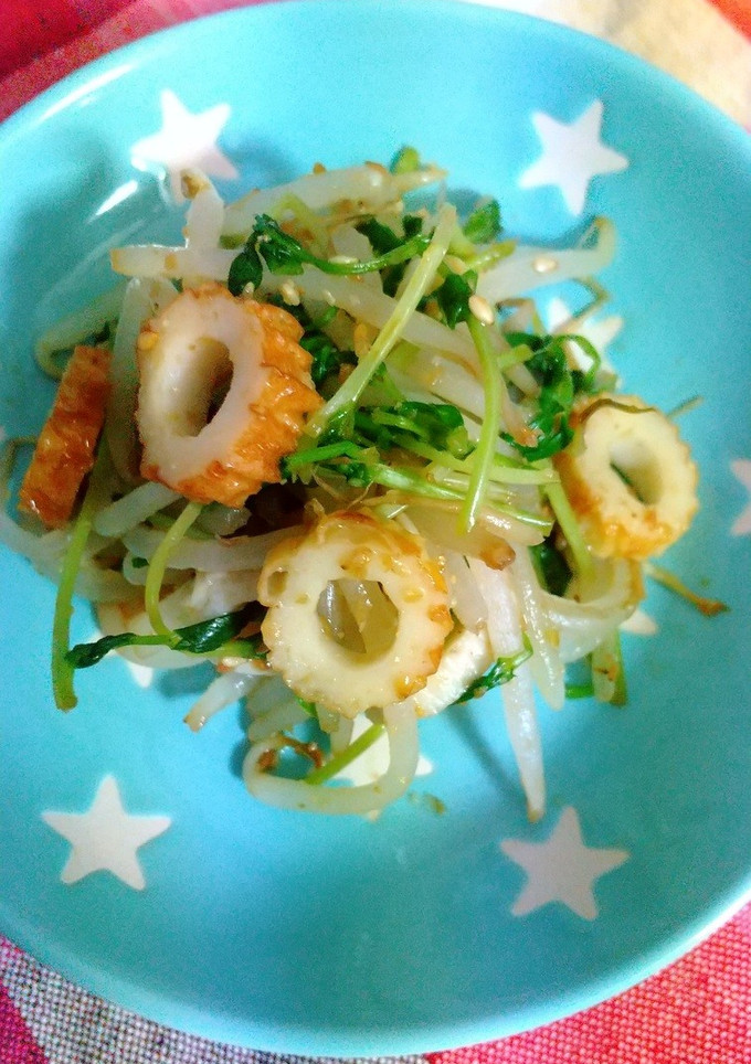 もやし・豆苗・ちくわのごま和え-レシピのメイン写真