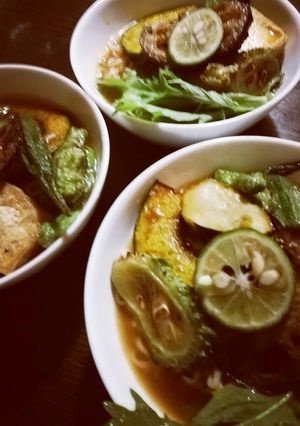 揚げ豆腐と揚げ野菜のっけ醤油ラーメン-レシピのメイン写真