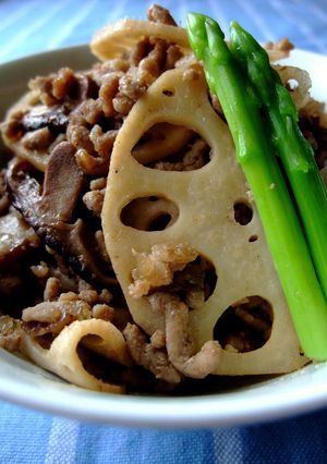 れんこんとひき肉のキンピラ-レシピのメイン写真