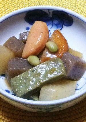 てんぷらと大根・こんにゃくの煮物-レシピのメイン写真