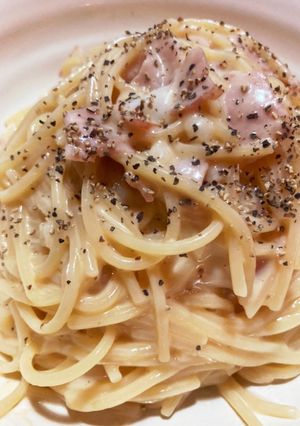 ワンパンカルボナーラ-レシピのメイン写真
