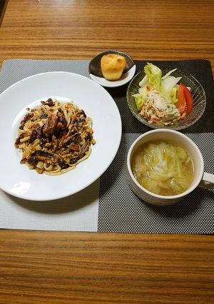 ヨウサマの減塩秋刀魚(サンマ)のパスタ-レシピのメイン写真