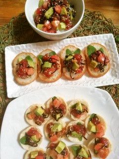 まぐろとトマトの胡麻和えのっけ-レシピのメイン写真
