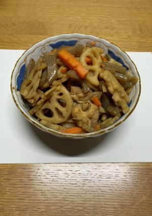 旬レンコンと蒟蒻のきんぴら-レシピのメイン写真