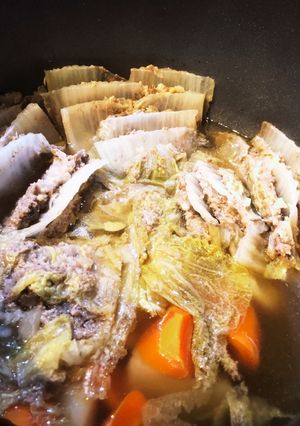 ひき肉と白菜で♪簡単ミルフィーユポトフ-レシピのメイン写真