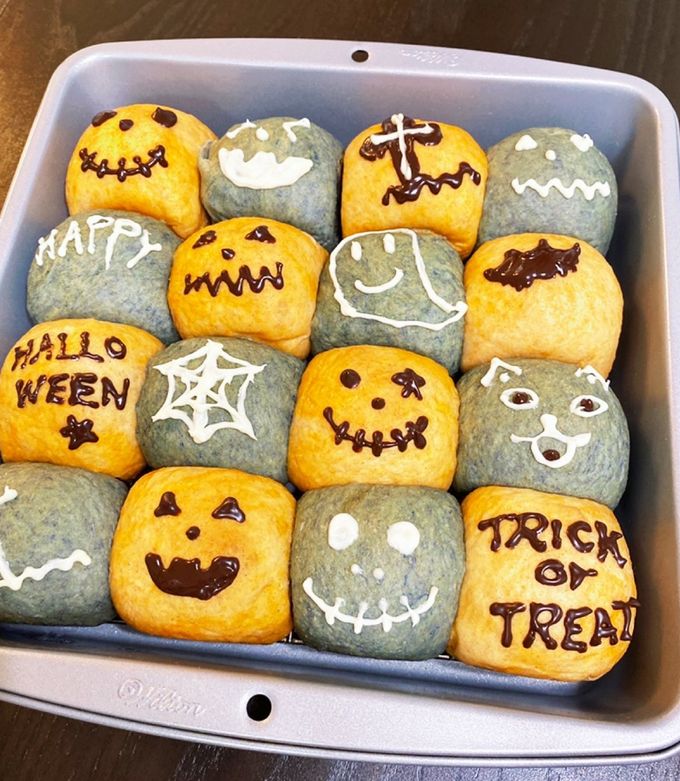 ちぎりパン(大)☆ハロウィン ハロウィンちぎりパン by kyoko0608 【クックパッド】 簡単おいしい