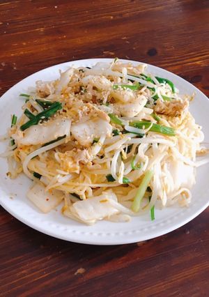 余ったそうめんで…ツナキムチ炒め！-レシピのメイン写真