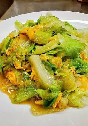 無限!シャキシャキレタスと卵の中華炒め-レシピのメイン写真