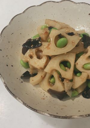 昆布つゆ使用！蓮根と木耳の梅肉和え-レシピのメイン写真