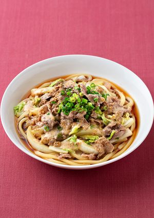 深煎りごまだれ肉うどん-レシピのメイン写真
