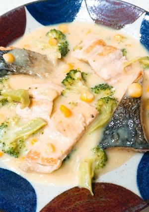 鮭のコーンクリーム煮-レシピのメイン写真