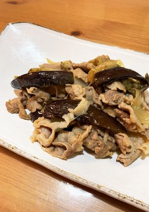 豚こま玉ねぎ茄子の時短スタミナ炒め-レシピのメイン写真
