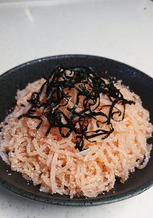 ダイエットの味方！しらたきと明太子炒め♪-レシピのメイン写真