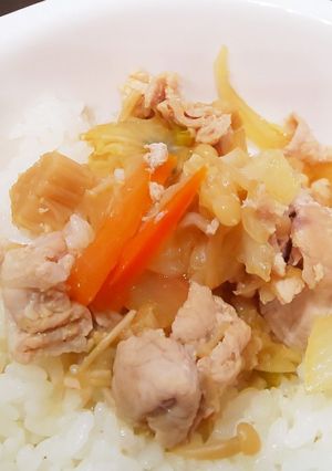 ～EUと和～ オリーブガーリック肉炒め-レシピのメイン写真
