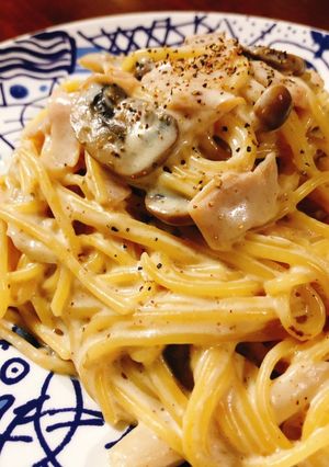 シナモン香る秋のクリームパスタ-レシピのメイン写真