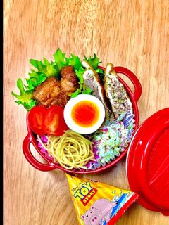 お弁当にマヨネーズ炒めパスタ-レシピのメイン写真