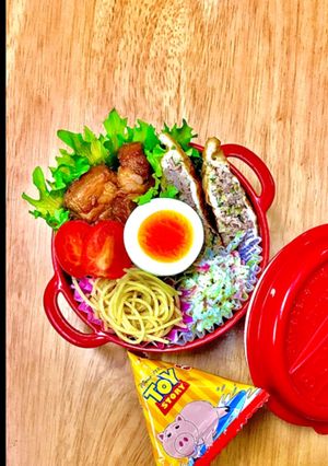 お弁当にマヨネーズ炒めパスタ-レシピのメイン写真