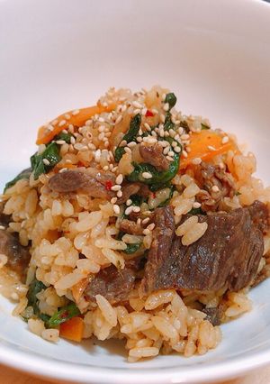 炊飯器で簡単ビビンバ風炊き込みご飯♡-レシピのメイン写真