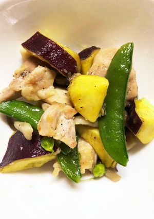 鶏肉とさつまいもの塩炒め-レシピのメイン写真