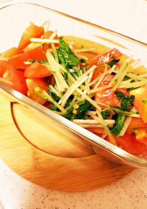 簡単水菜とトマトのイタリアンサラダ-レシピのメイン写真