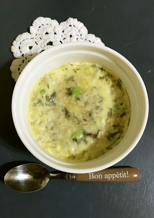 レンジで☆枝豆とオートミールの茶碗蒸し-レシピのメイン写真