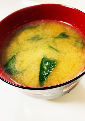 1人前！モロヘイヤのお味噌汁-レシピのメイン写真