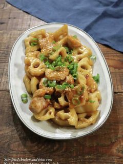 鶏もも肉とれんこんの甘辛炒め-レシピのメイン写真