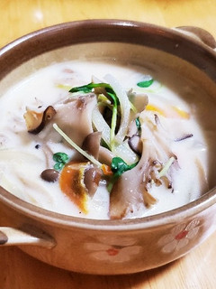 キノコのミルクチーズ スープ(豆腐入り)-レシピのメイン写真
