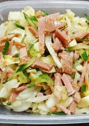 キャベツときゅうりと焼き豚のサラダ-レシピのメイン写真