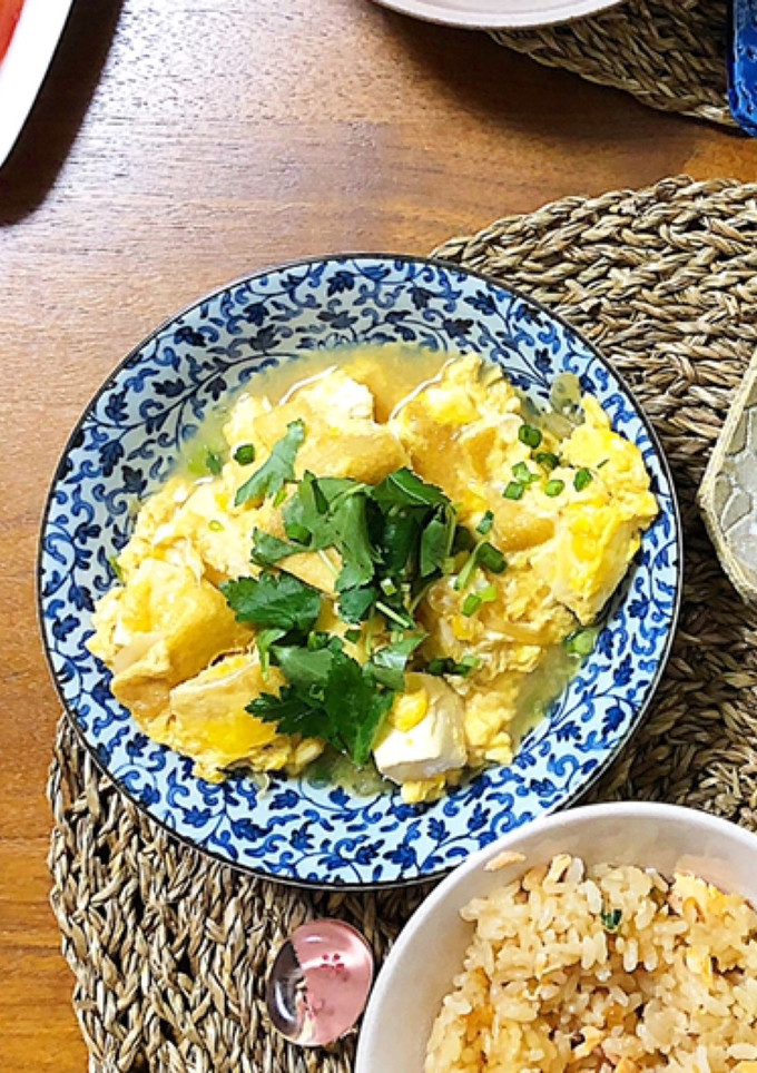 豆腐とお揚げの卵とじ-レシピのメイン写真