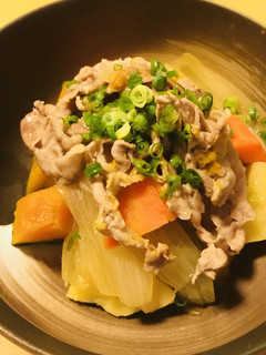 豚肉の肉ジャガ&カボチャの甘煮-レシピのメイン写真