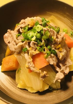 豚肉の肉ジャガ＆カボチャの甘煮-レシピのメイン写真