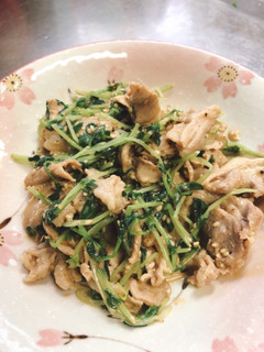 豚しゃぶと豆苗の味噌マヨ和え-レシピのメイン写真