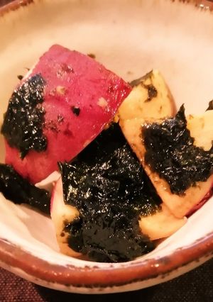 減塩 さつま芋と海苔の煮物-レシピのメイン写真