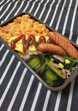 男子高校生弁当★77 オムライス弁当-レシピのメイン写真