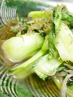 ★青梗菜とじゃこのバター醤油炒め★-レシピのメイン写真